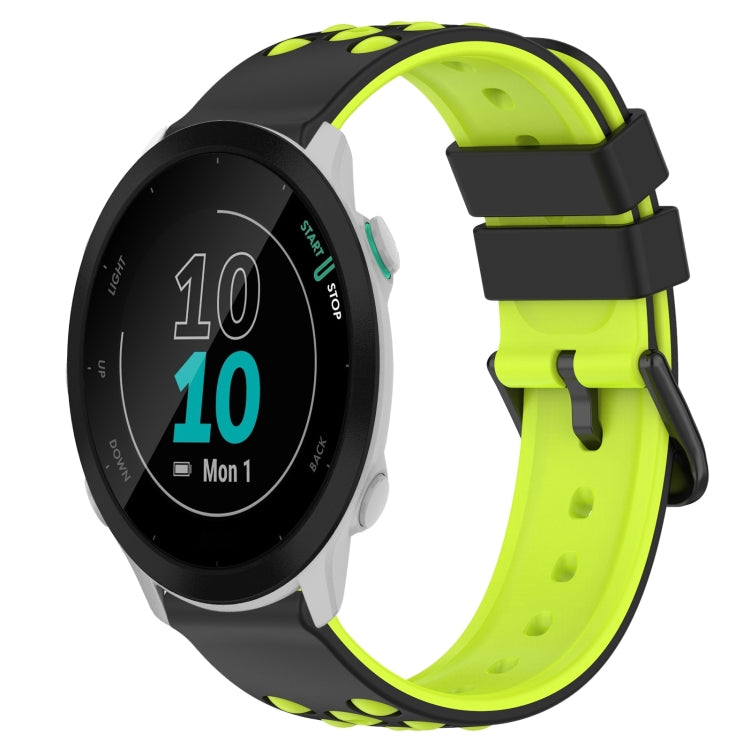 For Garmin Forerunner 55 20mm Two-Color Porous Silicone Watch Band