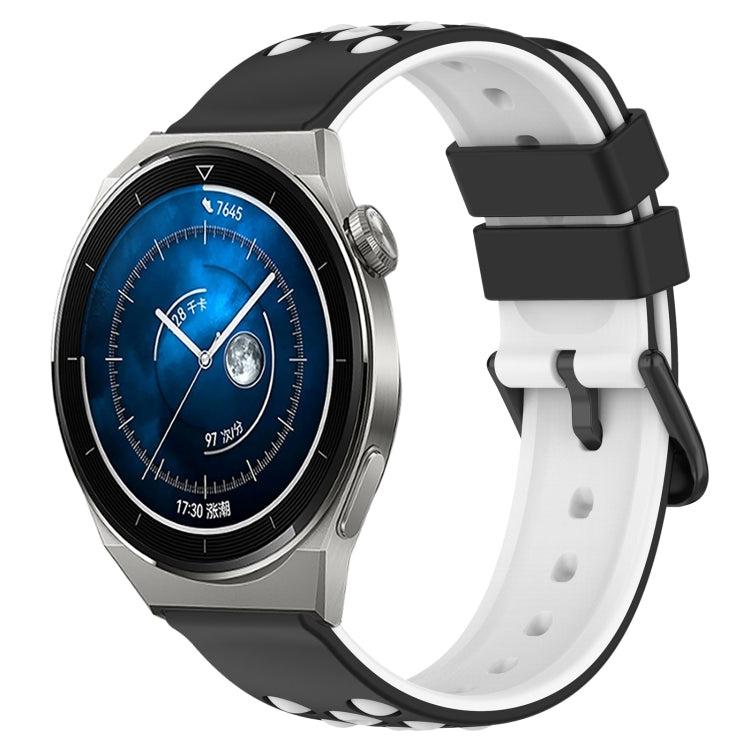 For Huawei Watch GT3 Pro 43mm 20mm Two-Color Porous Silicone Watch Band