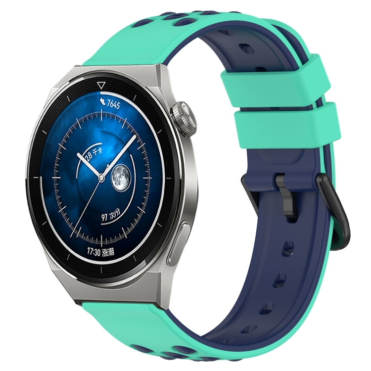 For Huawei Watch GT3 Pro 43mm 20mm Two-Color Porous Silicone Watch Band
