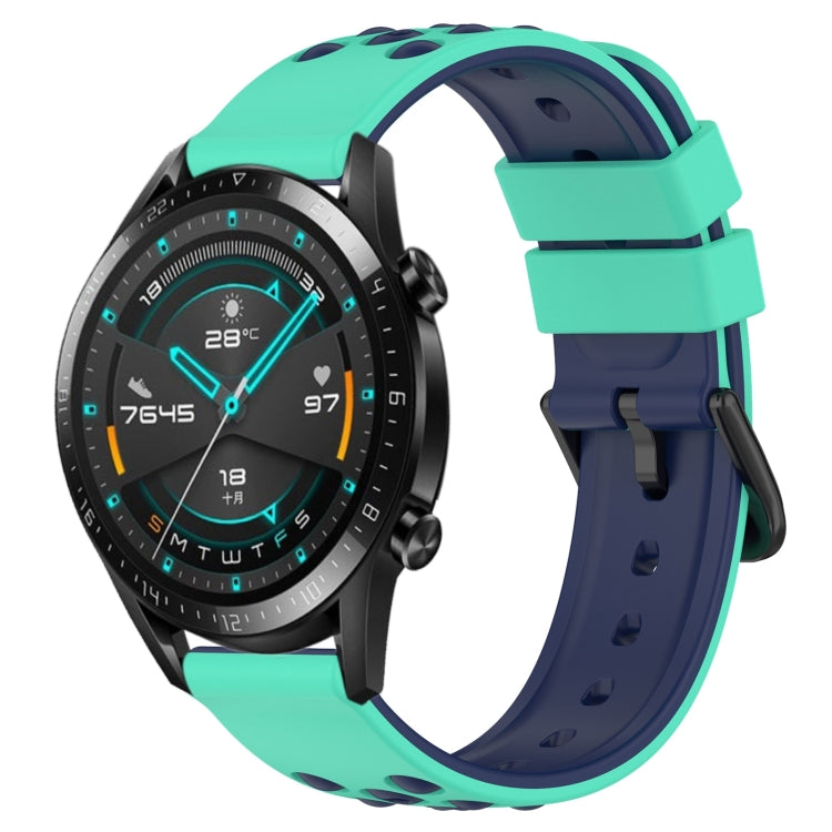 For Huawei Watch GT2 42mm 20mm Two-Color Porous Silicone Watch Band