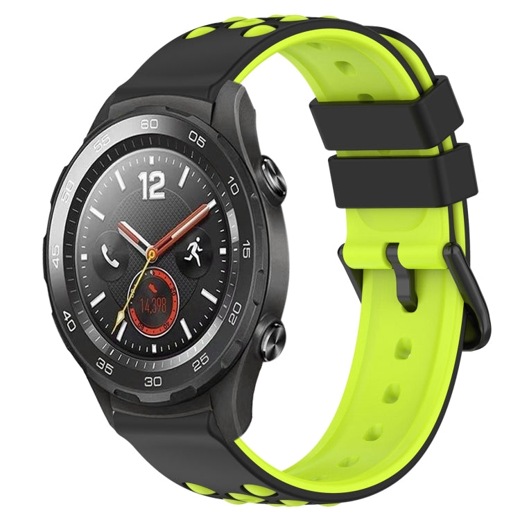 For Huawei Watch 2 20mm Two-Color Porous Silicone Watch Band