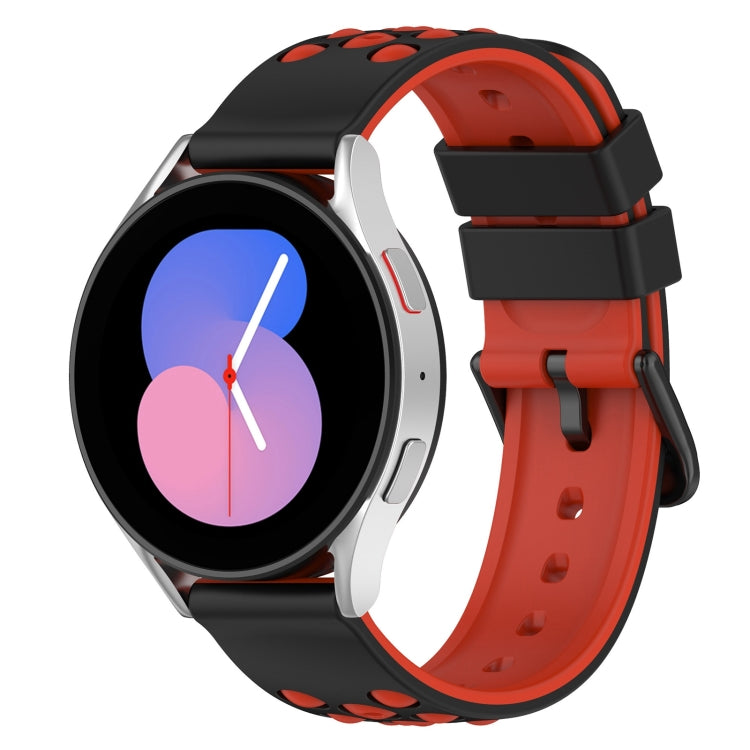 For Samsung Galaxy Watch5 44mm 20mm Two-Color Porous Silicone Watch Band