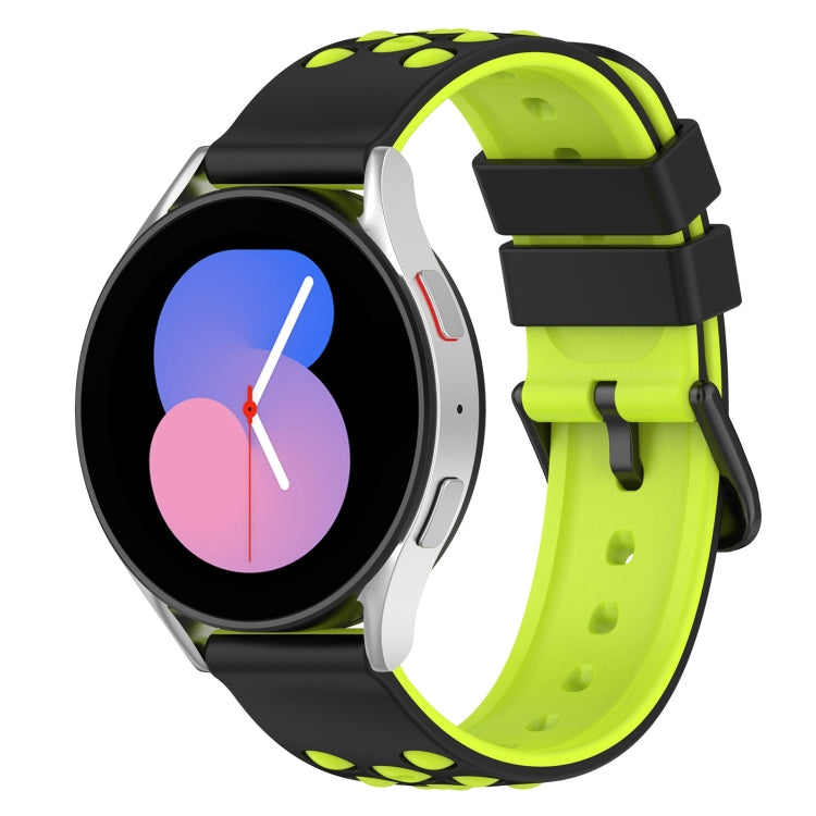 For Samsung Galaxy Watch5 40mm 20mm Two-Color Porous Silicone Watch Band