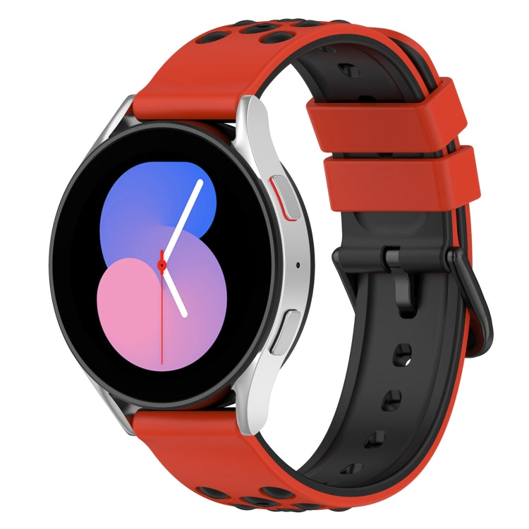 For Samsung Galaxy Watch5 40mm 20mm Two-Color Porous Silicone Watch Band