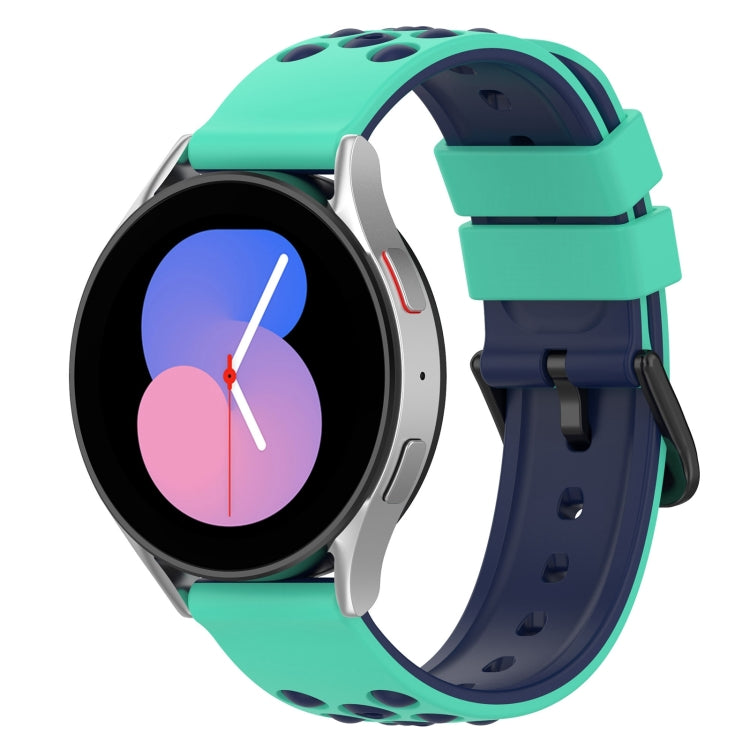 For Samsung Galaxy Watch5 40mm 20mm Two-Color Porous Silicone Watch Band