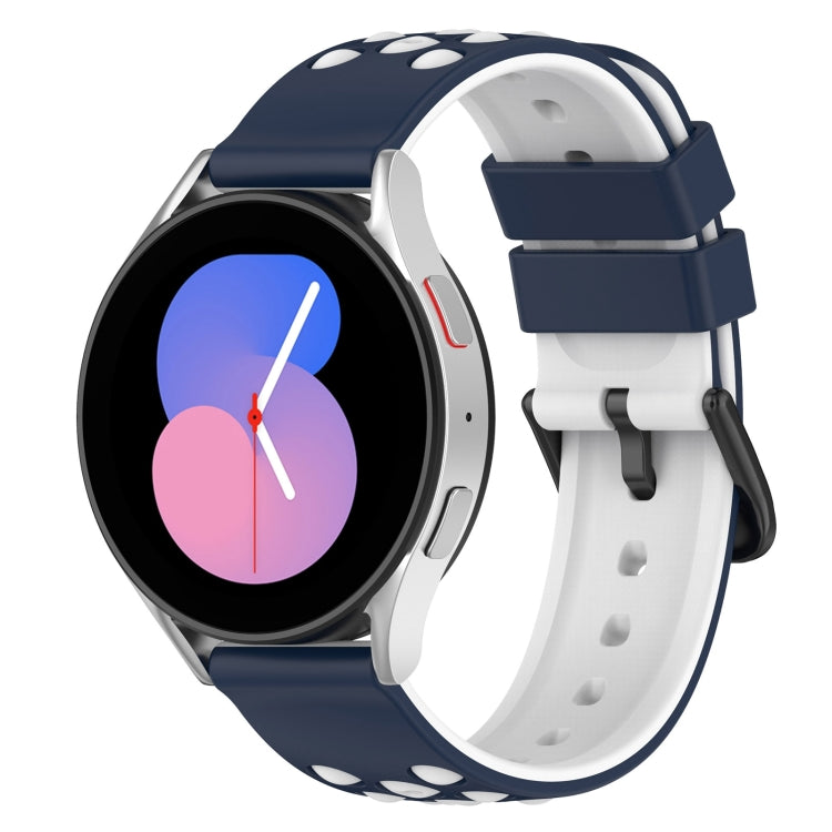 For Samsung Galaxy Watch5 40mm 20mm Two-Color Porous Silicone Watch Band