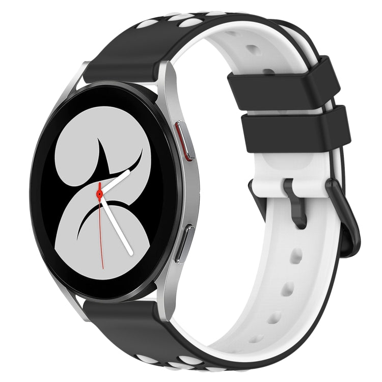 For Samsung Galaxy Watch4 40mm 20mm Two-Color Porous Silicone Watch Band