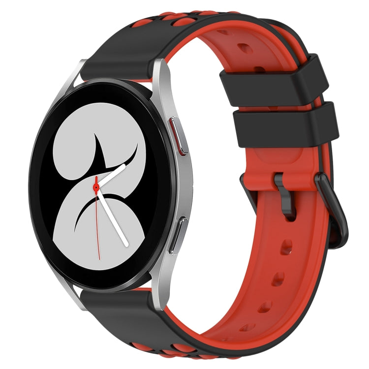 For Samsung Galaxy Watch4 40mm 20mm Two-Color Porous Silicone Watch Band