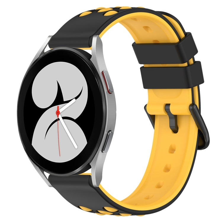 For Samsung Galaxy Watch4 40mm 20mm Two-Color Porous Silicone Watch Band