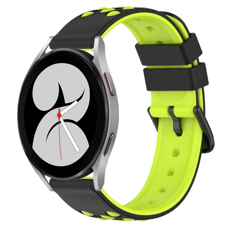 For Samsung Galaxy Watch4 40mm 20mm Two-Color Porous Silicone Watch Band