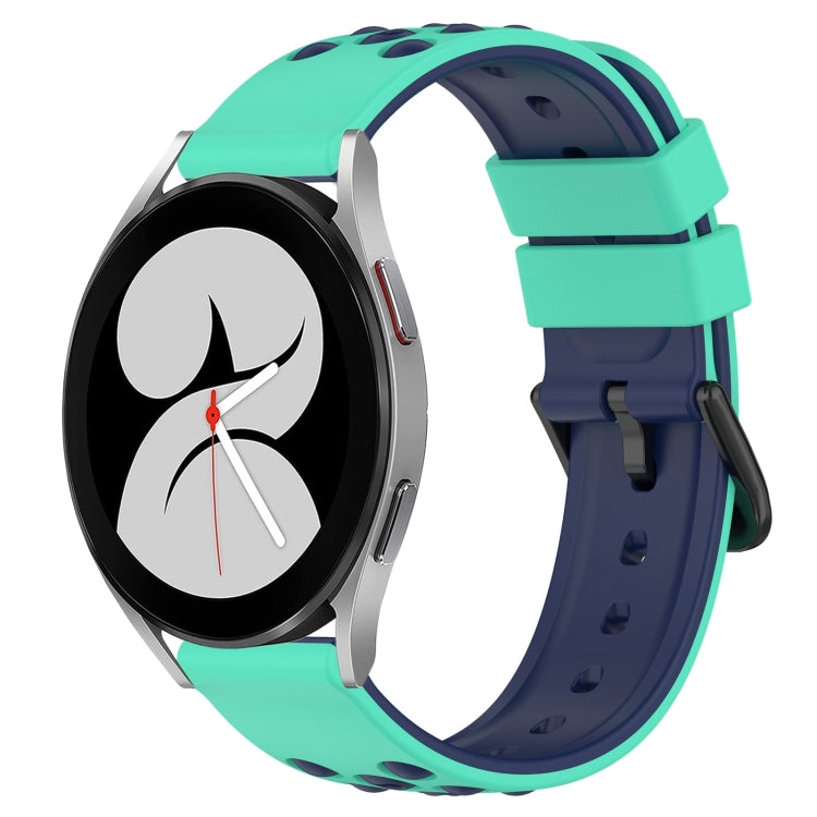 For Samsung Galaxy Watch4 40mm 20mm Two-Color Porous Silicone Watch Band