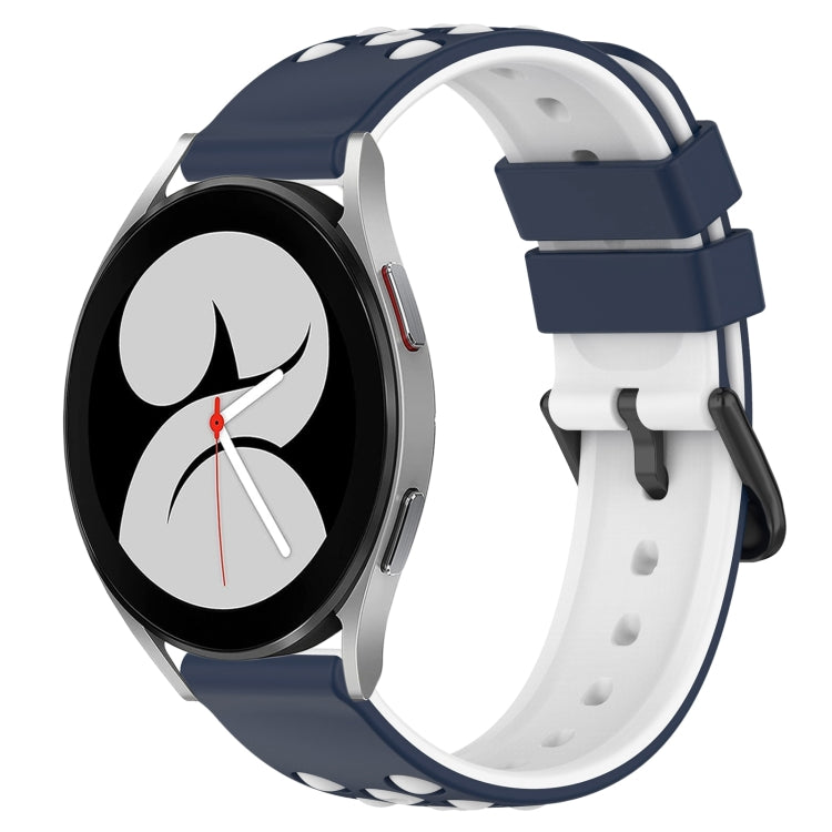 For Samsung Galaxy Watch4 40mm 20mm Two-Color Porous Silicone Watch Band