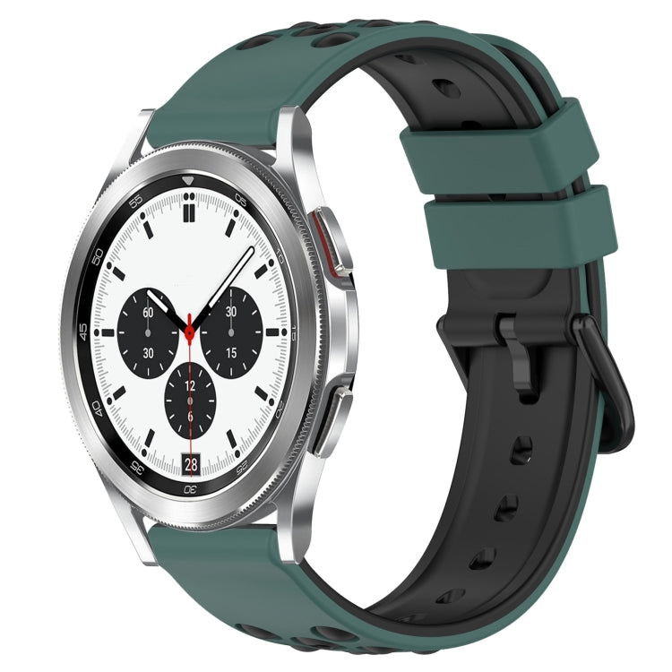 For Samsung  Galaxy Watch4 Classic 42mm 20mm Two-Color Porous Silicone Watch Band