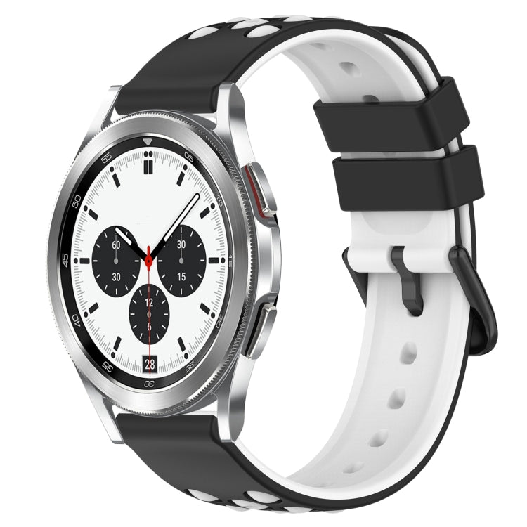 For Samsung  Galaxy Watch4 Classic 42mm 20mm Two-Color Porous Silicone Watch Band
