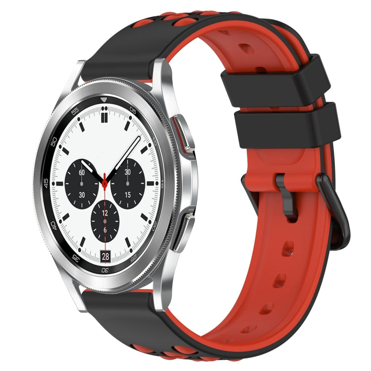 For Samsung  Galaxy Watch4 Classic 42mm 20mm Two-Color Porous Silicone Watch Band