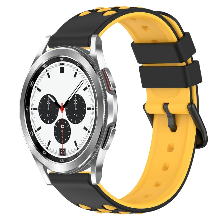 For Samsung  Galaxy Watch4 Classic 42mm 20mm Two-Color Porous Silicone Watch Band