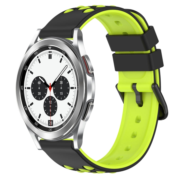 For Samsung  Galaxy Watch4 Classic 42mm 20mm Two-Color Porous Silicone Watch Band