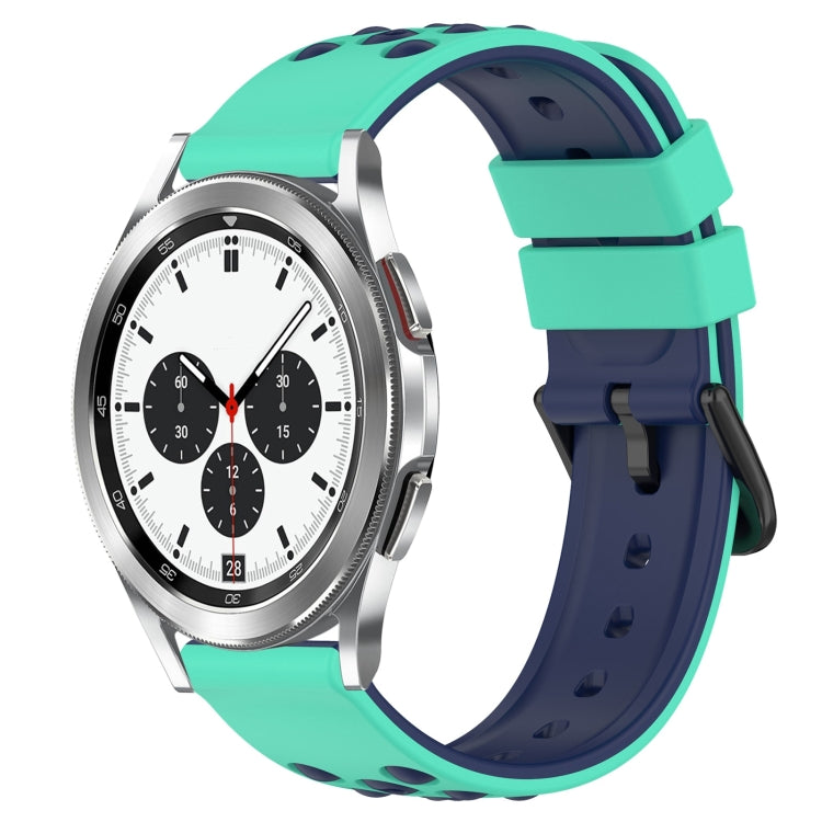 For Samsung  Galaxy Watch4 Classic 42mm 20mm Two-Color Porous Silicone Watch Band