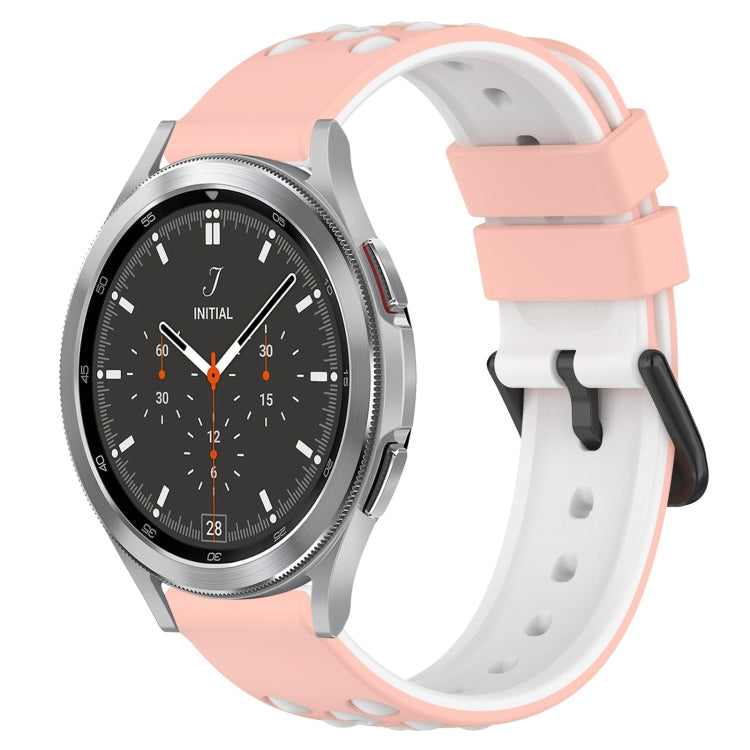 For Samsung  Galaxy Watch4 Classic 46mm 20mm Two-Color Porous Silicone Watch Band
