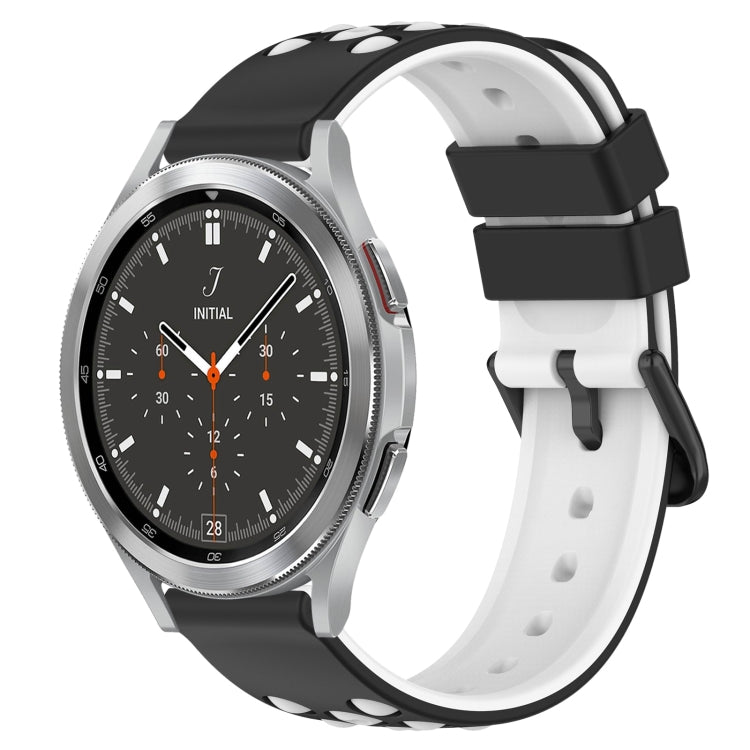 For Samsung  Galaxy Watch4 Classic 46mm 20mm Two-Color Porous Silicone Watch Band
