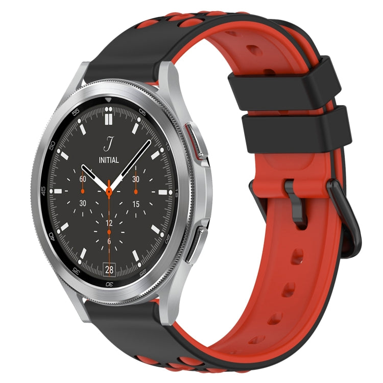 For Samsung  Galaxy Watch4 Classic 46mm 20mm Two-Color Porous Silicone Watch Band