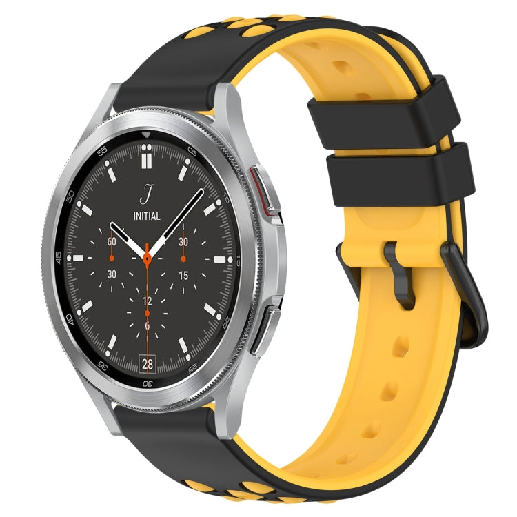For Samsung  Galaxy Watch4 Classic 46mm 20mm Two-Color Porous Silicone Watch Band