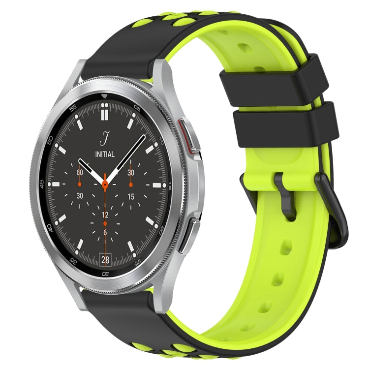 For Samsung  Galaxy Watch4 Classic 46mm 20mm Two-Color Porous Silicone Watch Band