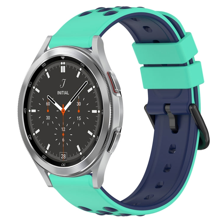 For Samsung  Galaxy Watch4 Classic 46mm 20mm Two-Color Porous Silicone Watch Band