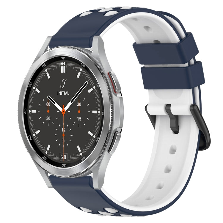 For Samsung  Galaxy Watch4 Classic 46mm 20mm Two-Color Porous Silicone Watch Band