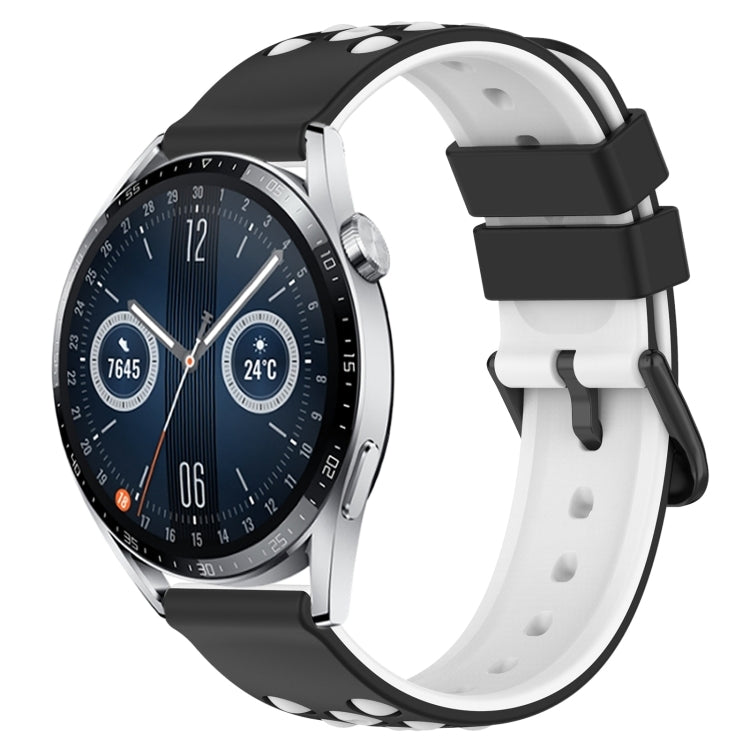 For Huawei Watch GT3 46mm 22mm Two-Color Porous Silicone Watch Band