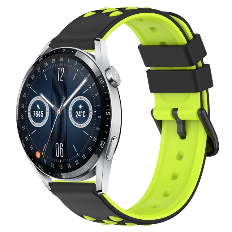 For Huawei Watch GT3 46mm 22mm Two-Color Porous Silicone Watch Band