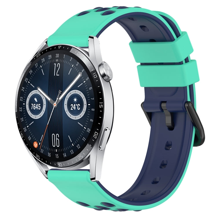 For Huawei Watch GT3 46mm 22mm Two-Color Porous Silicone Watch Band
