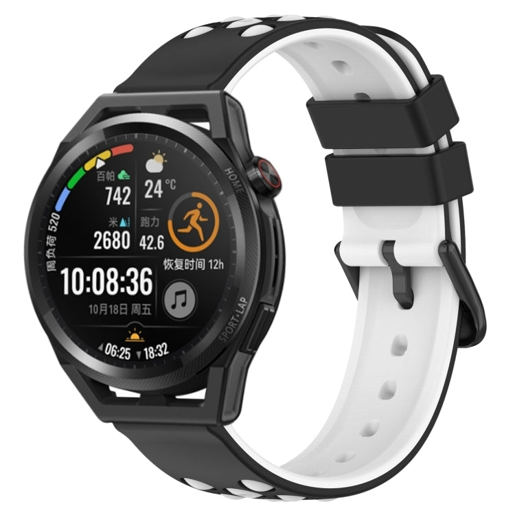 For Huawei Watch GT Runner 22mm Two-Color Porous Silicone Watch Band