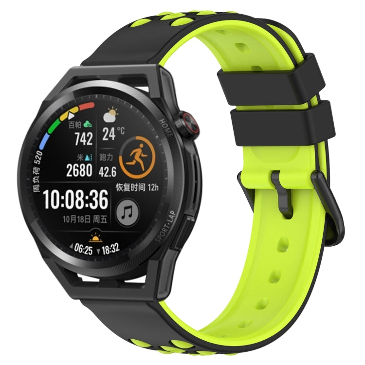 For Huawei Watch GT Runner 22mm Two-Color Porous Silicone Watch Band