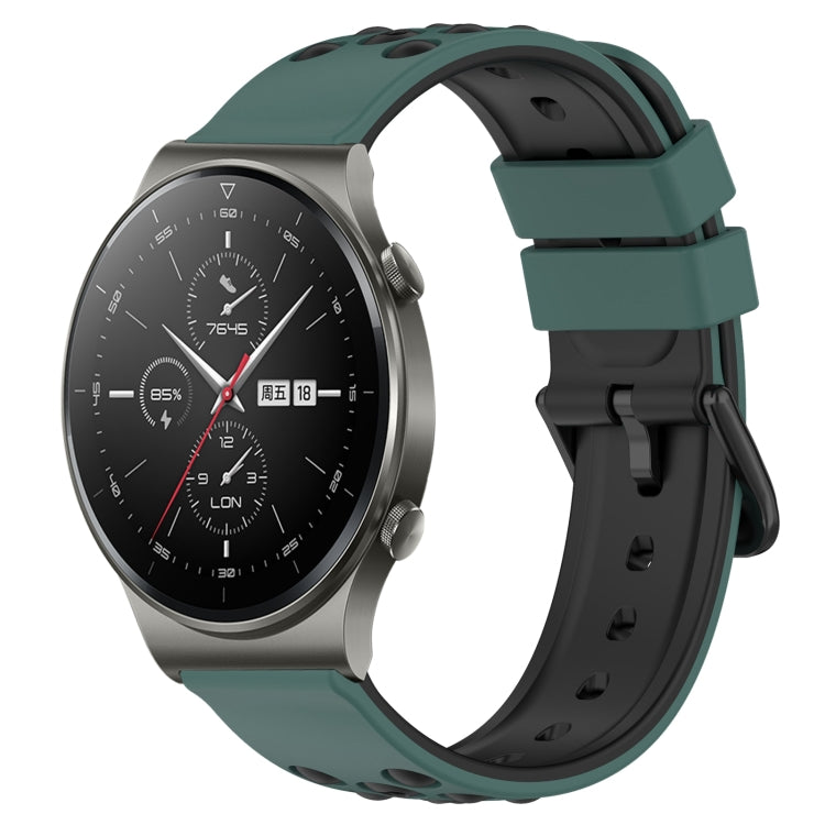 For Huawei GT2 Pro 22mm Two-Color Porous Silicone Watch Band
