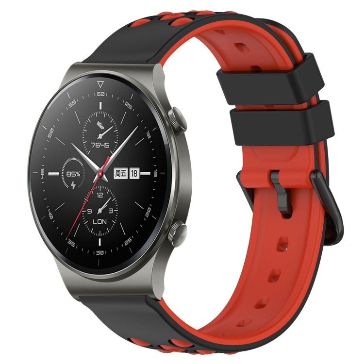 For Huawei GT2 Pro 22mm Two-Color Porous Silicone Watch Band