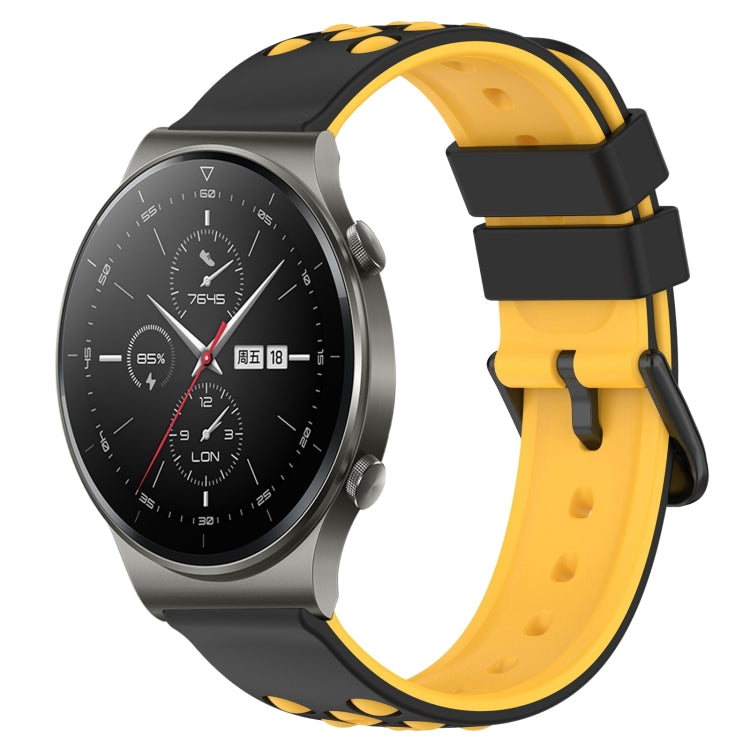 For Huawei GT2 Pro 22mm Two-Color Porous Silicone Watch Band