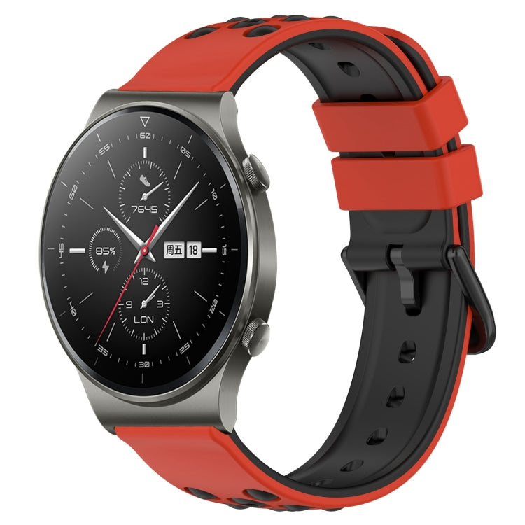 For Huawei GT2 Pro 22mm Two-Color Porous Silicone Watch Band
