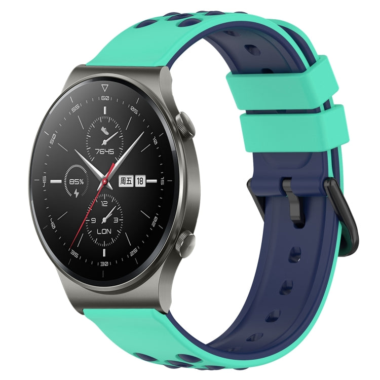 For Huawei GT2 Pro 22mm Two-Color Porous Silicone Watch Band