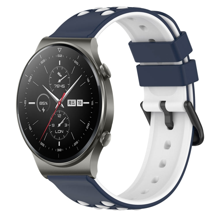 For Huawei GT2 Pro 22mm Two-Color Porous Silicone Watch Band