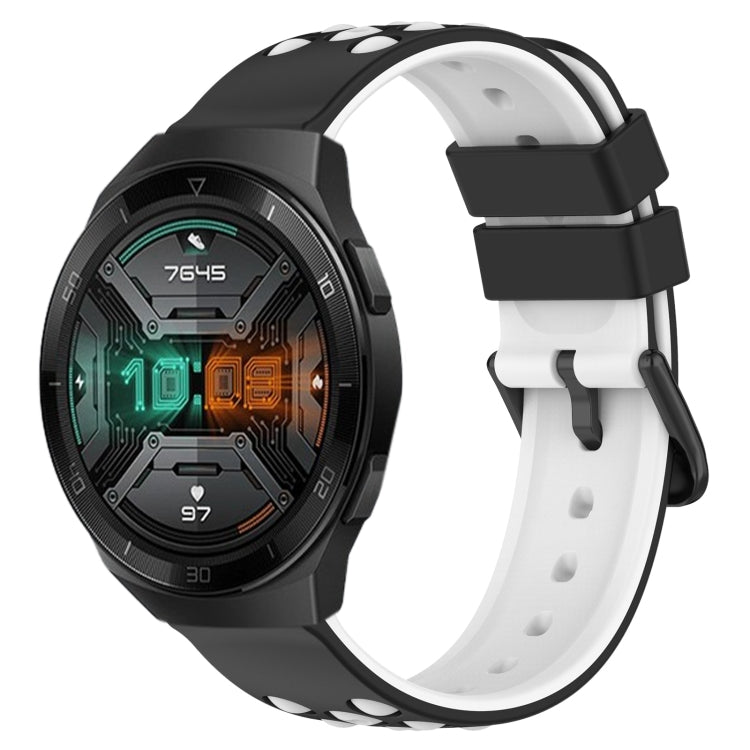 For Huawei Watch GT 2E 22mm Two-Color Porous Silicone Watch Band