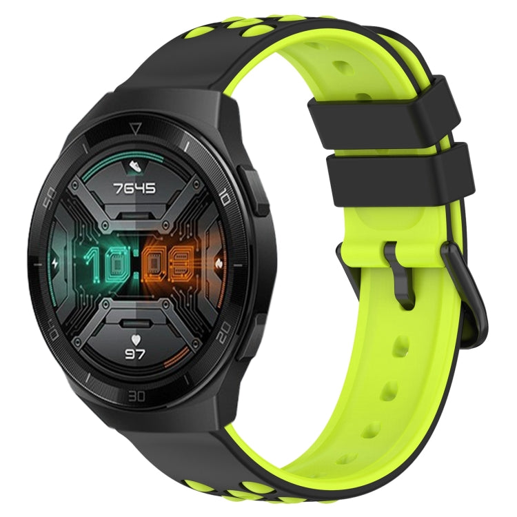 For Huawei Watch GT 2E 22mm Two-Color Porous Silicone Watch Band