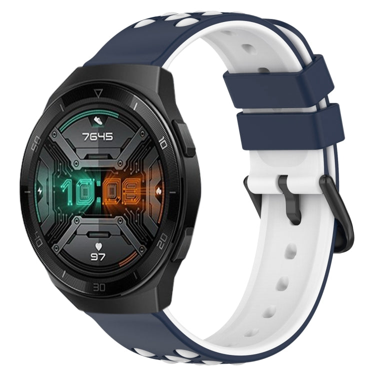 For Huawei Watch GT 2E 22mm Two-Color Porous Silicone Watch Band
