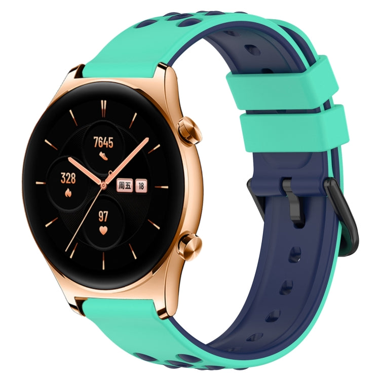 For Honor Watch GS 3 22mm Two-Color Porous Silicone Watch Band