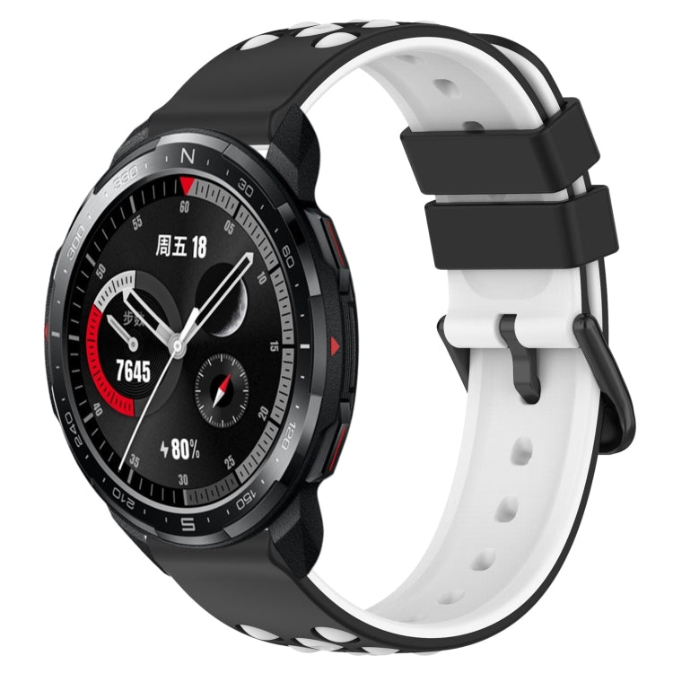 For Honor Watch GS Pro 22mm Two-Color Porous Silicone Watch Band