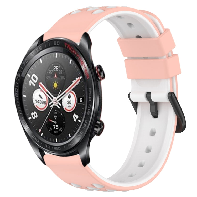 For Honor Watch Dream 22mm Two-Color Porous Silicone Watch Band