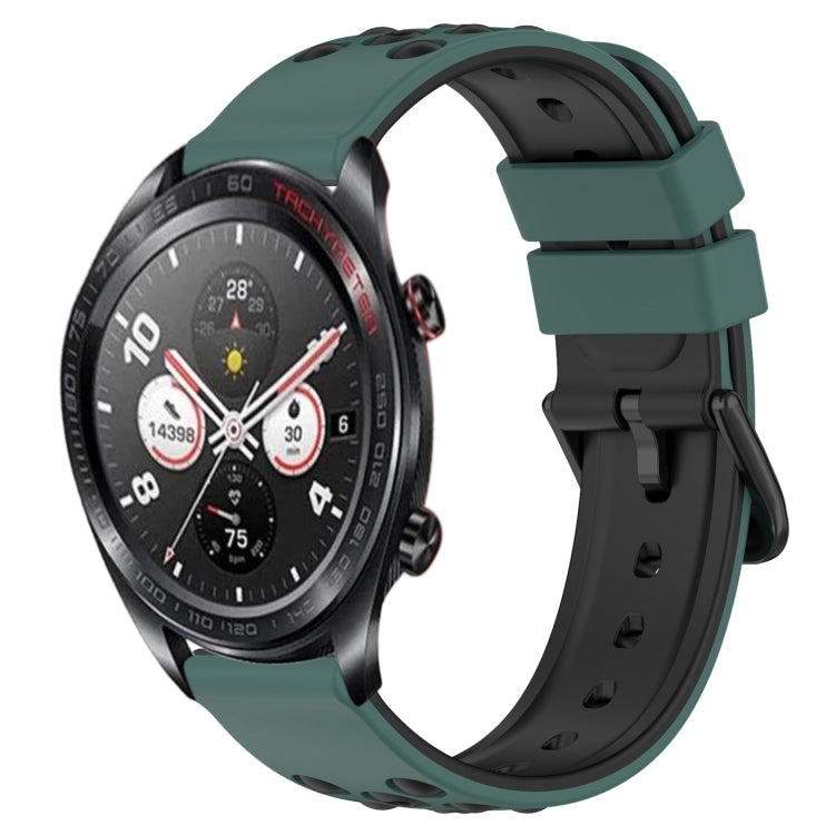 For Honor Watch Dream 22mm Two-Color Porous Silicone Watch Band