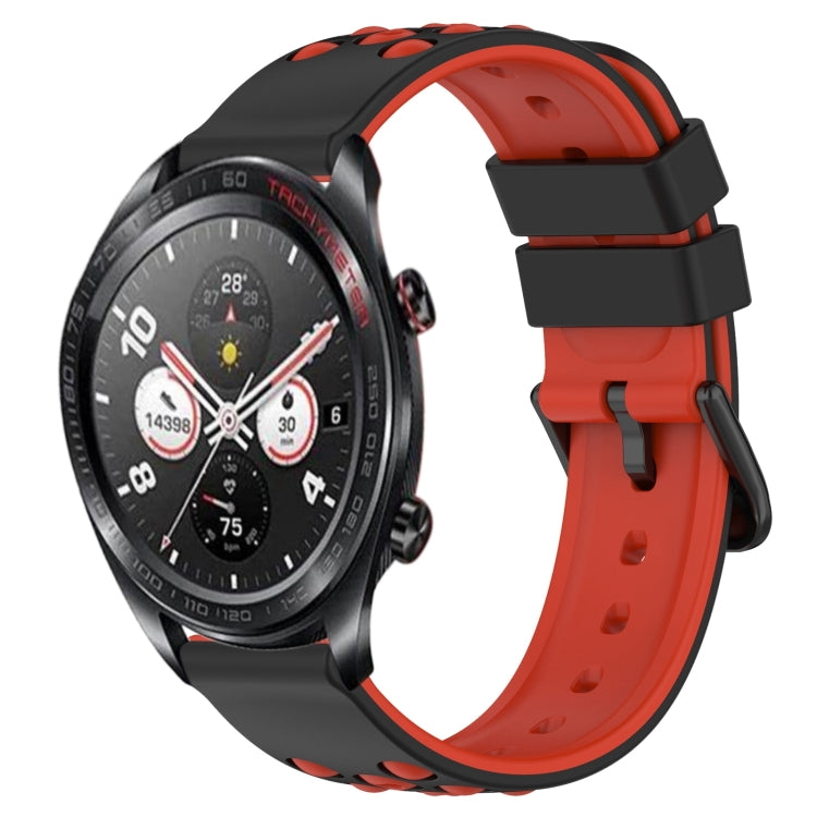 For Honor Watch Dream 22mm Two-Color Porous Silicone Watch Band