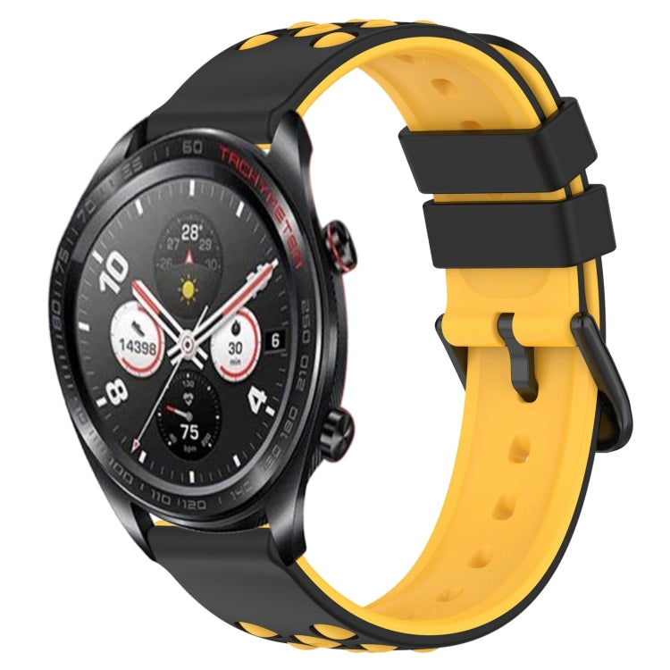 For Honor Watch Dream 22mm Two-Color Porous Silicone Watch Band