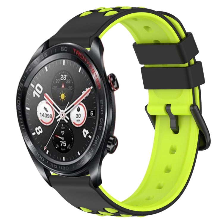 For Honor Watch Dream 22mm Two-Color Porous Silicone Watch Band
